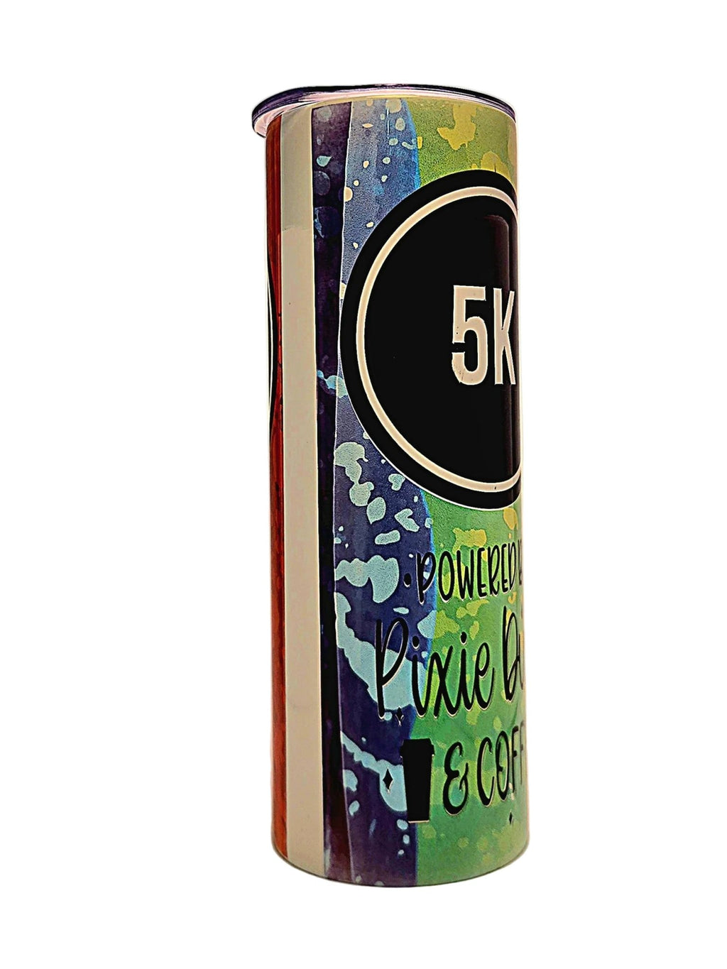 Stainless Insulated Straight Side 20oz 5K finisher tumbler with BPA Free push on Lid - Coffee Quips Custom Drinkware