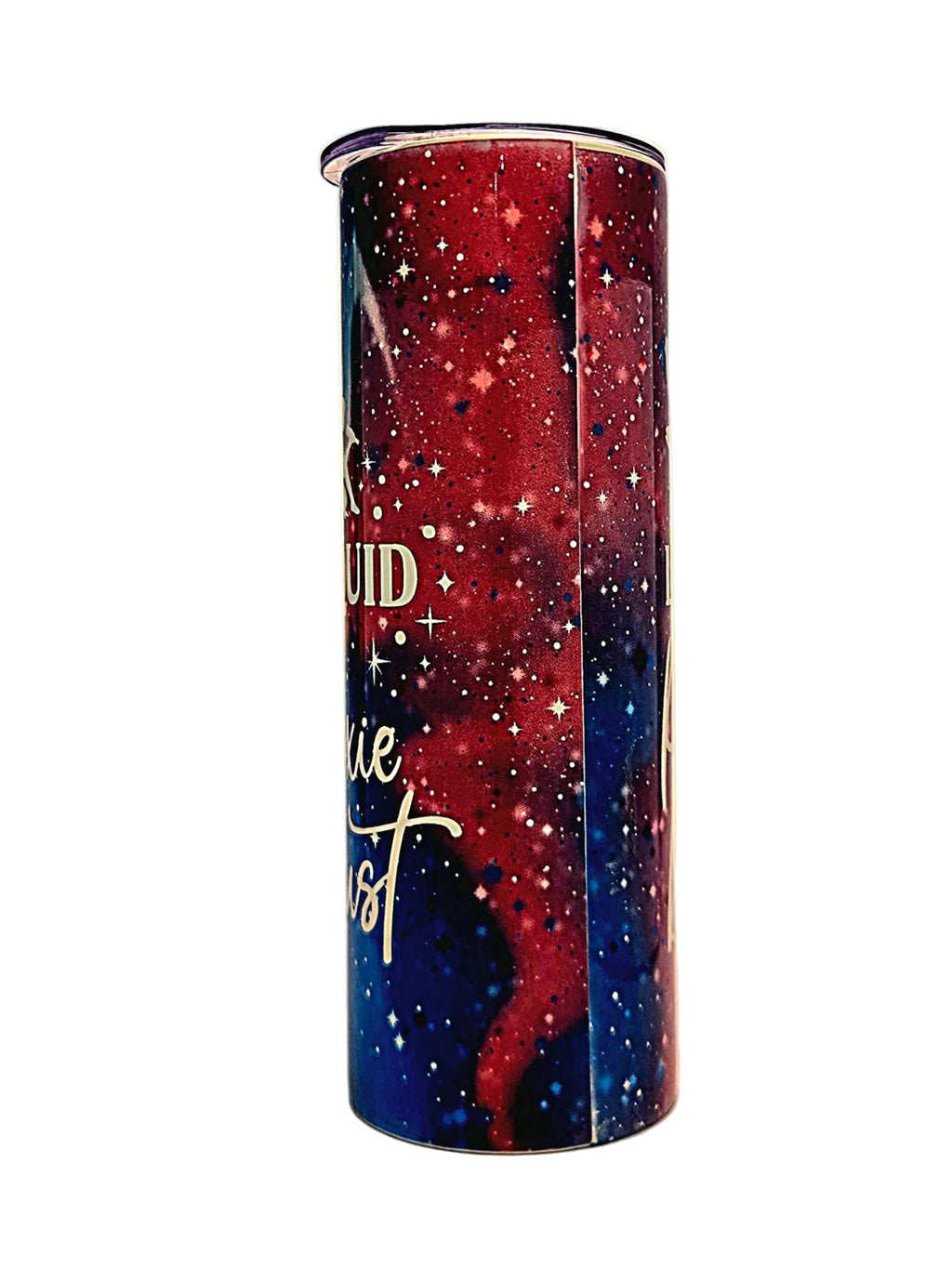 Stainless insulated straight side 20oz Liquid Pixie Dust tumbler with push on BPA free Lid - Coffee Quips Custom Drinkware