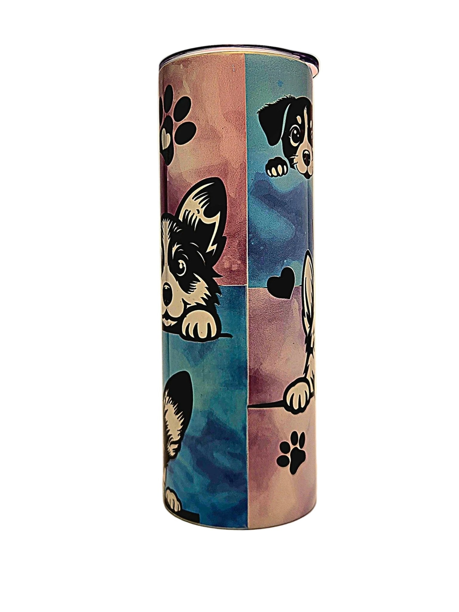 Stainless Steel 20oz Life is Better With a Dog Tumbler with push on BPA Free Lid - Coffee Quips Custom Drinkware