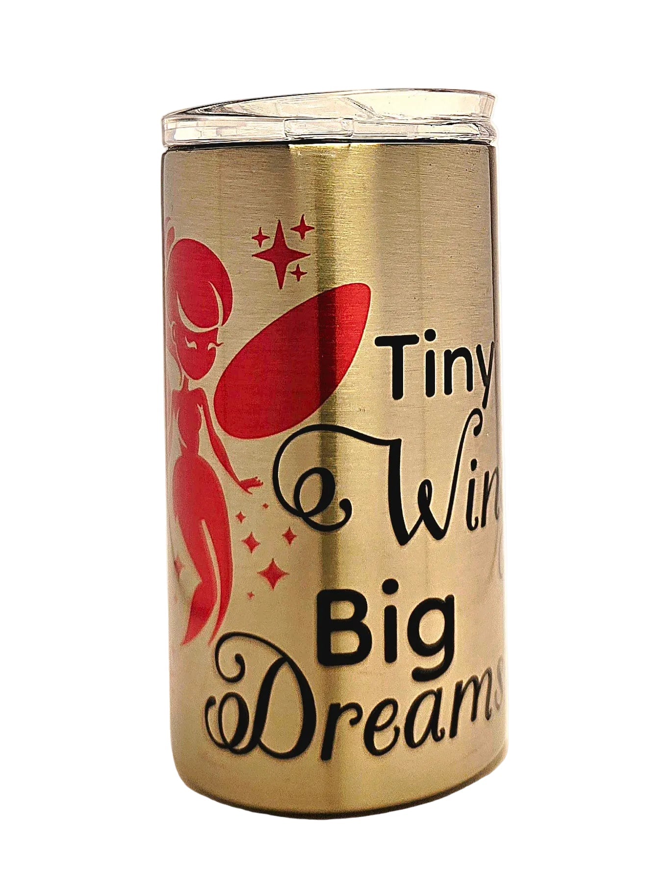 Stainless Steel Toddler Insulated Tumbler, 12oz Cup Tiny Wings Big Dreams - Coffee Quips Custom Drinkware