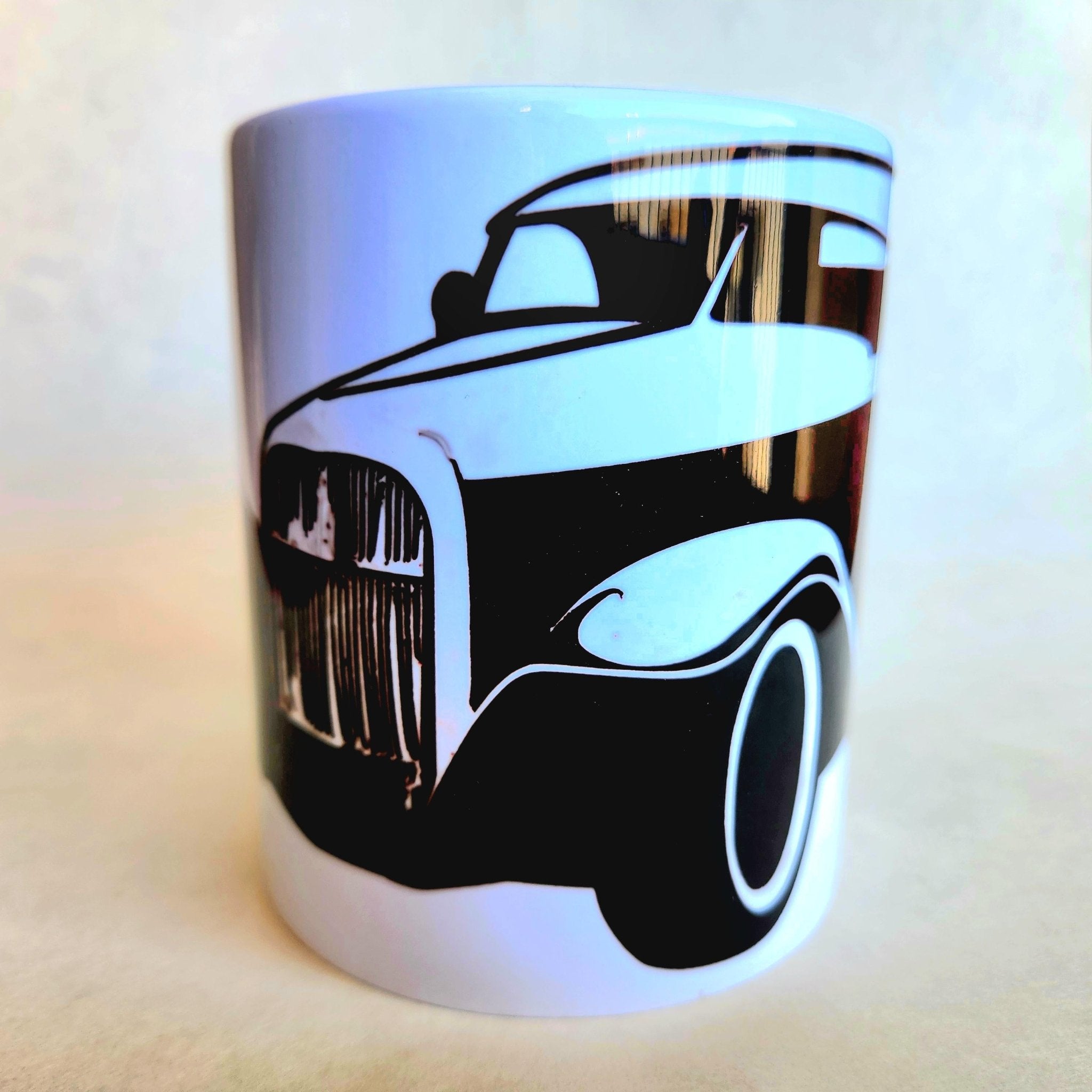 Street Rod Hotrod Ceramic Coffee Mug, American Muscle Car - Coffee Quips Custom Drinkware