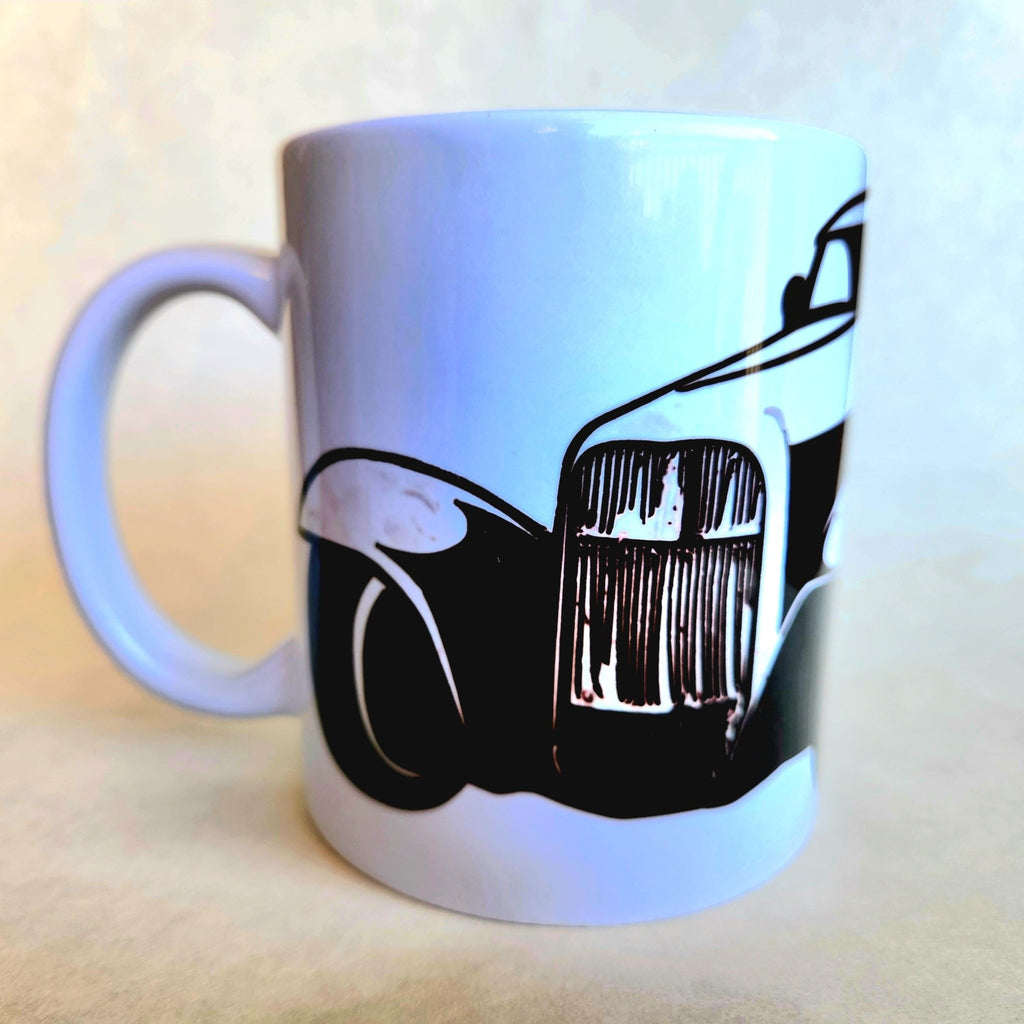 Street Rod Hotrod Ceramic Coffee Mug, American Muscle Car - Coffee Quips Custom Drinkware