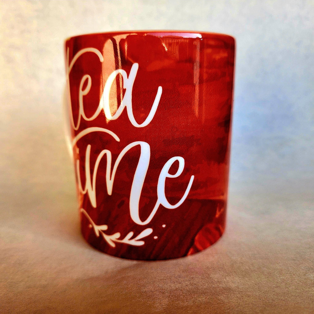 Tea Time Ceramic Mug - Relax Reflect Enjoy - Coffee Quips Custom Drinkware