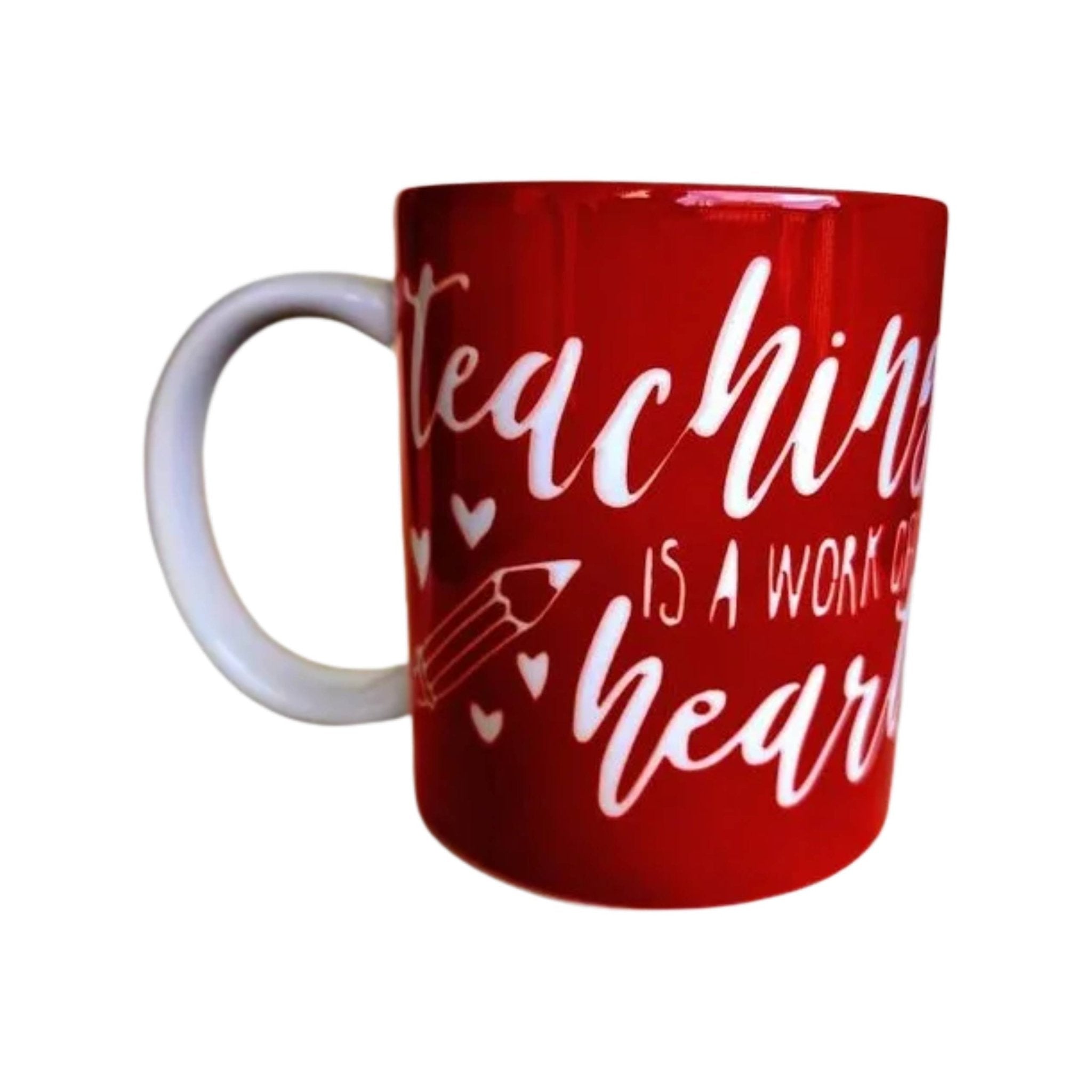 Teaching is From the Heart Mug, Gift for Teachers - Coffee Quips Custom Drinkware