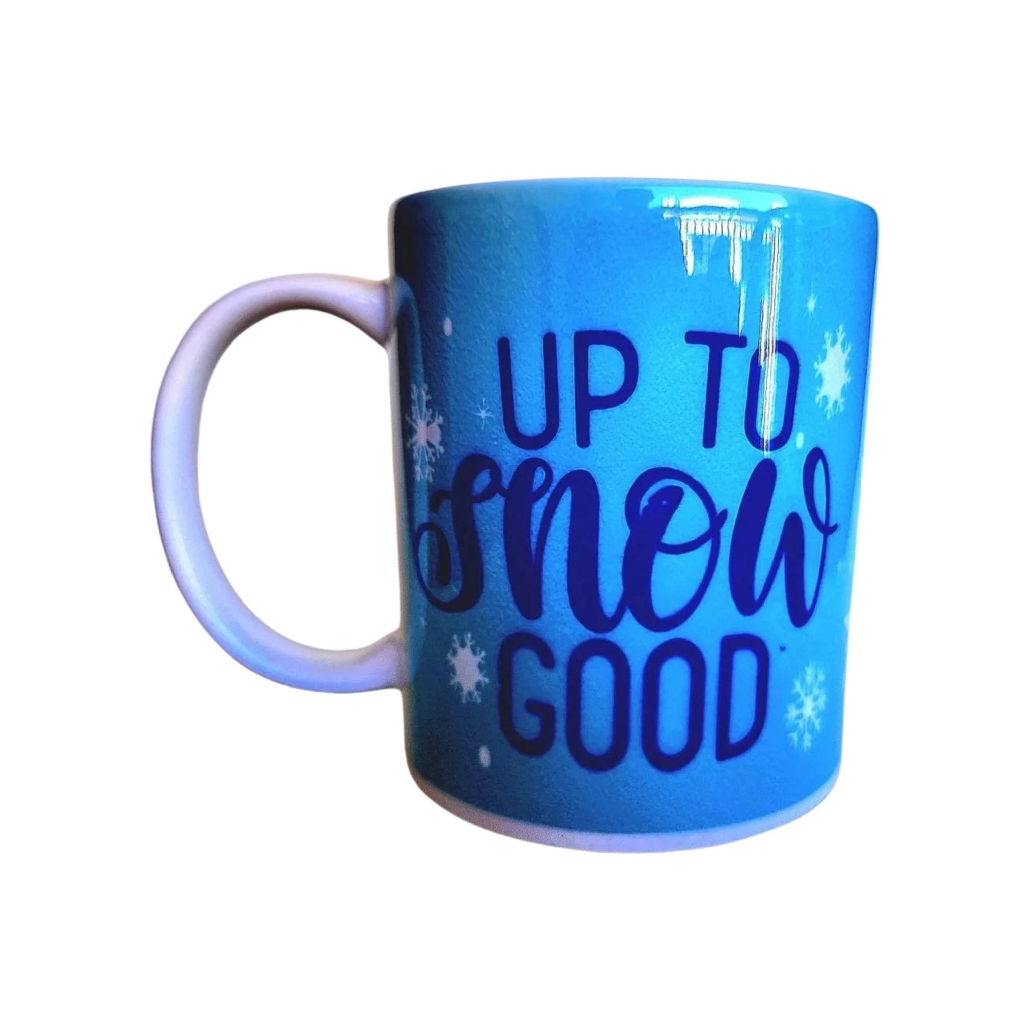 Up To Snow Good Ceramic Coffee Mug - Naughty List Gift - Coffee Quips Custom Drinkware