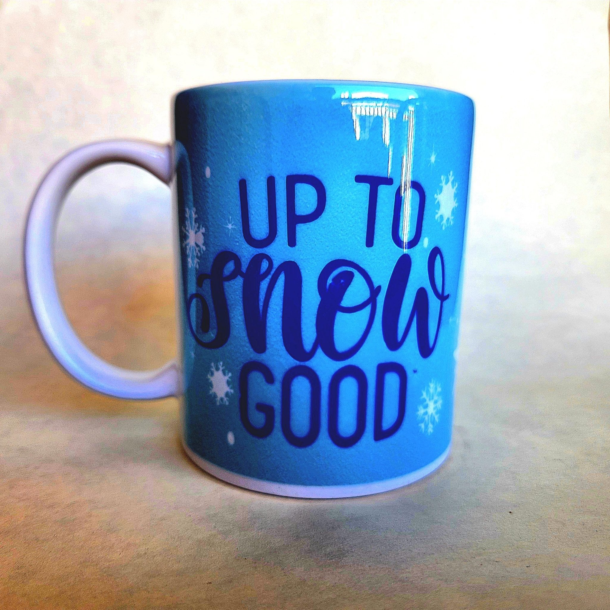Up To Snow Good Ceramic Coffee Mug - Naughty List Gift - Coffee Quips Custom Drinkware