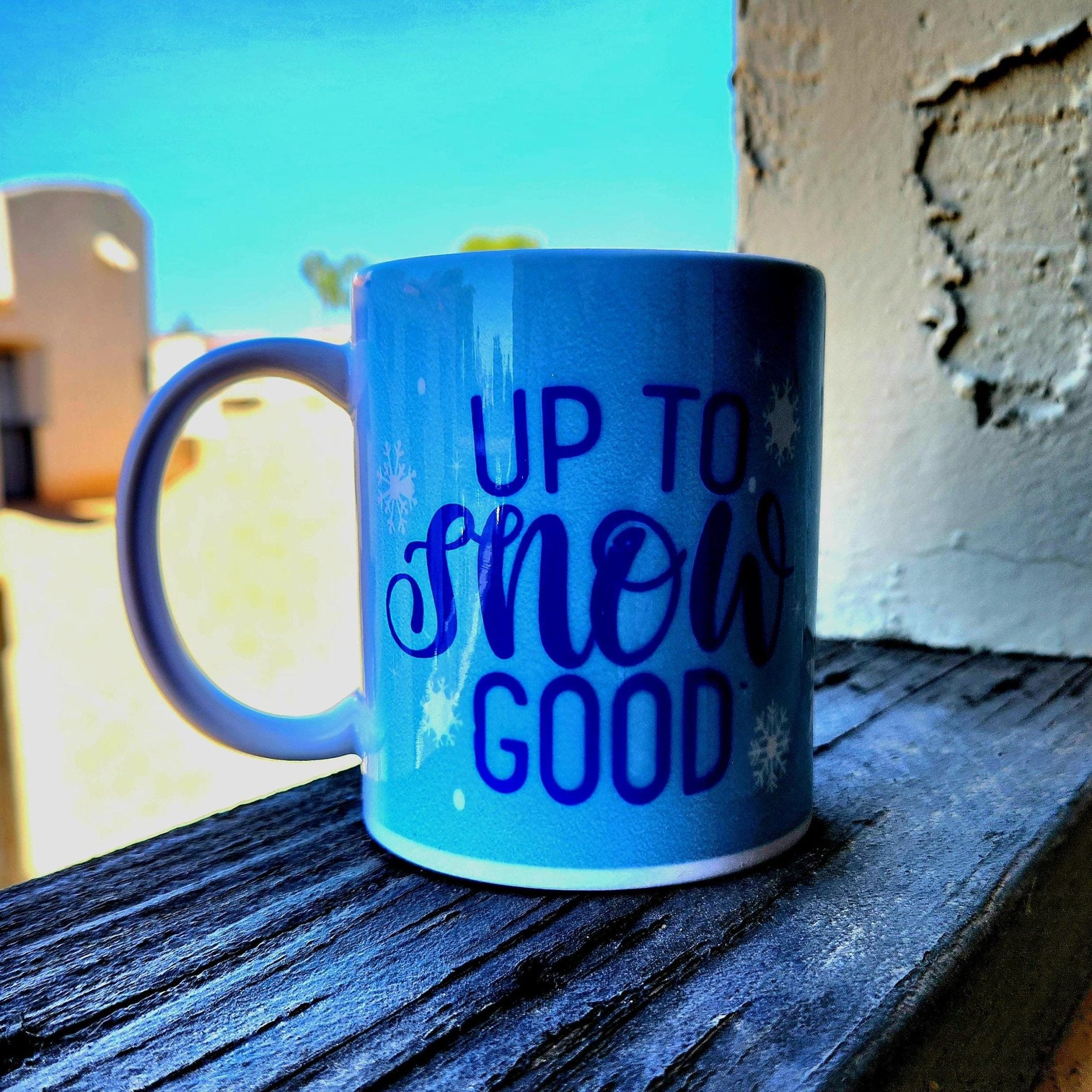 Up To Snow Good Ceramic Coffee Mug - Naughty List Gift - Coffee Quips Custom Drinkware