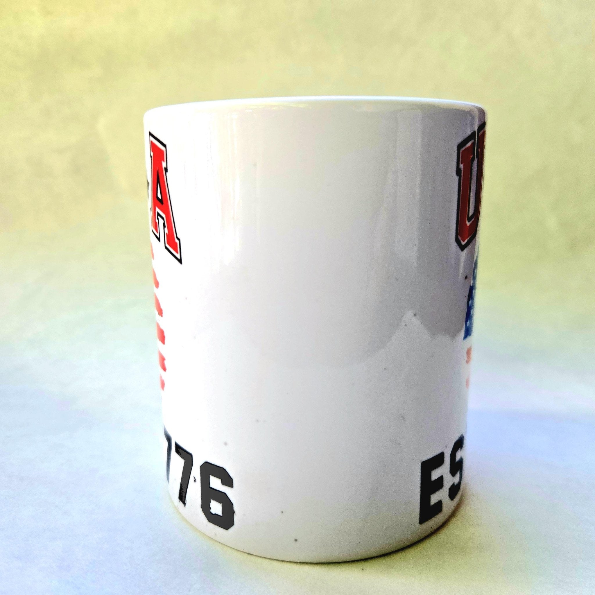 USA Pride Ceramic Coffee Mug: Crafted American Design - Coffee Quips Custom Drinkware