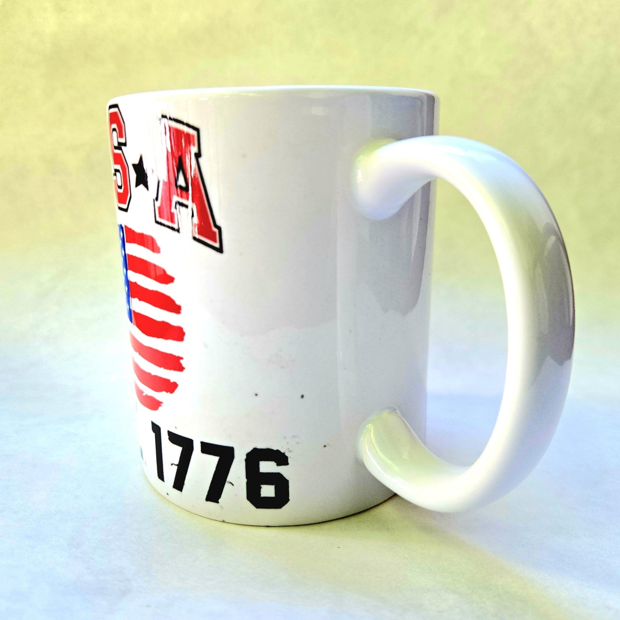 USA Pride Ceramic Coffee Mug: Crafted American Design - Coffee Quips Custom Drinkware
