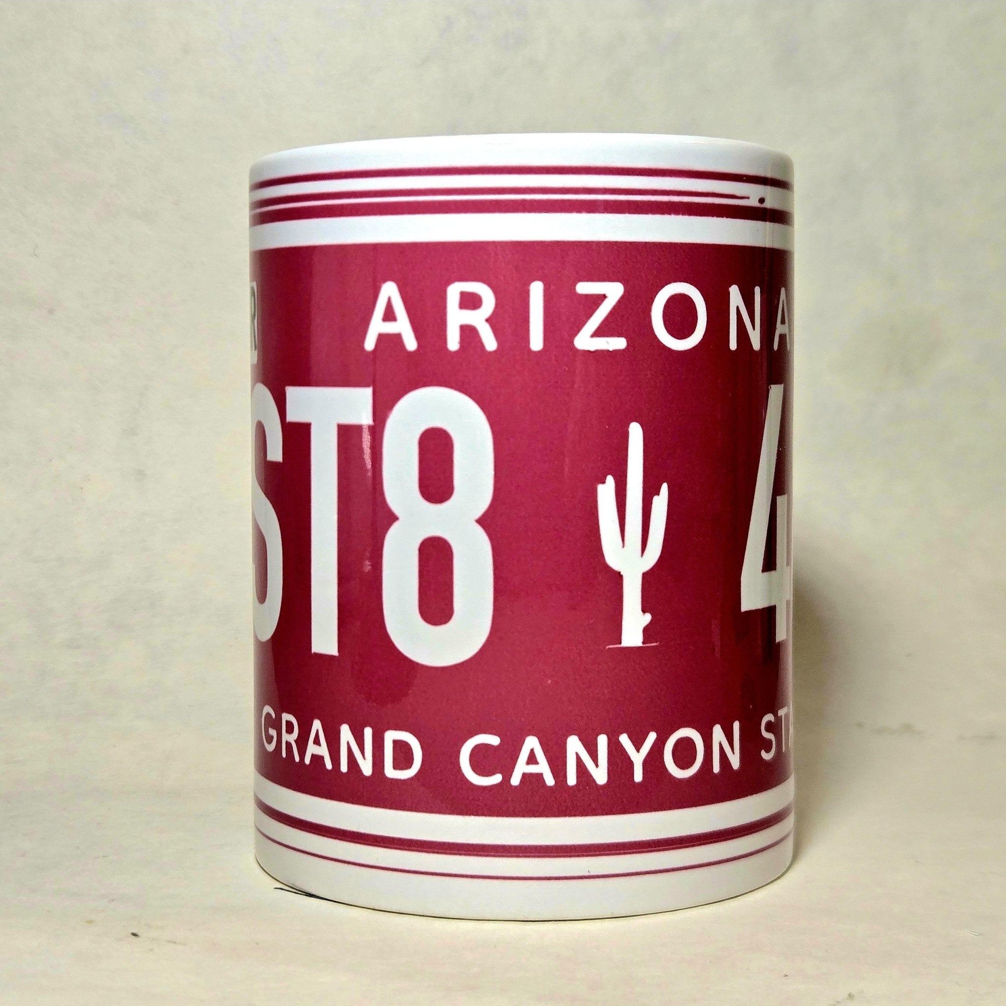 Vintage Arizona plate Souvenir Ceramic Coffee Mug - 15oz High Capacity - Coffee Quips Custom Drinkware
