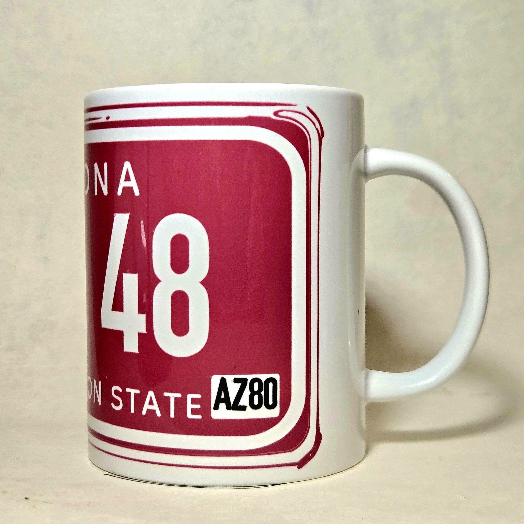 Vintage Arizona plate Souvenir Ceramic Coffee Mug - 15oz High Capacity - Coffee Quips Custom Drinkware