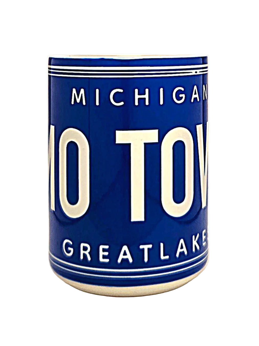 Vintage Michigan License Plate Souvenir Ceramic Coffee Mug - Large 15oz - Coffee Quips Custom Drinkware
