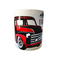 12oz Farmers Market Red Vintage Truck Edition Ceramic Coffee Mug - Coffee Quips Custom Drinkware
