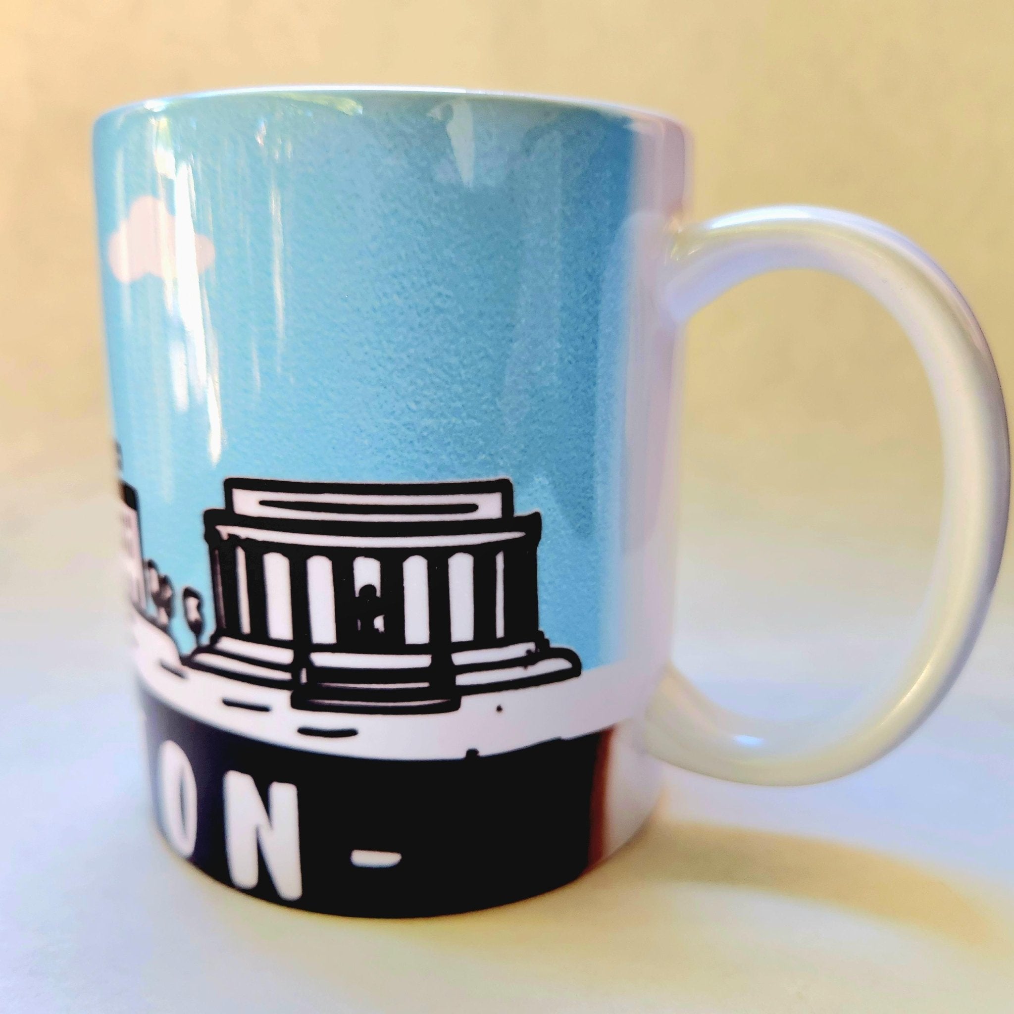 Washington DC Souvenir Monuments Ceramic Coffee Mug: Skyline - Coffee Quips Custom Drinkware