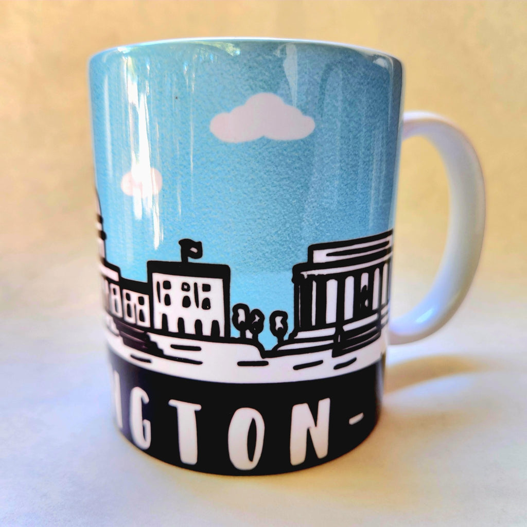 Washington DC Souvenir Monuments Ceramic Coffee Mug: Skyline - Coffee Quips Custom Drinkware