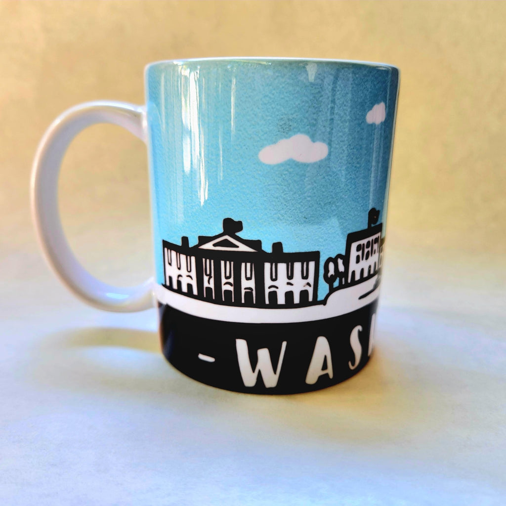Washington DC Souvenir Monuments Ceramic Coffee Mug: Skyline - Coffee Quips Custom Drinkware
