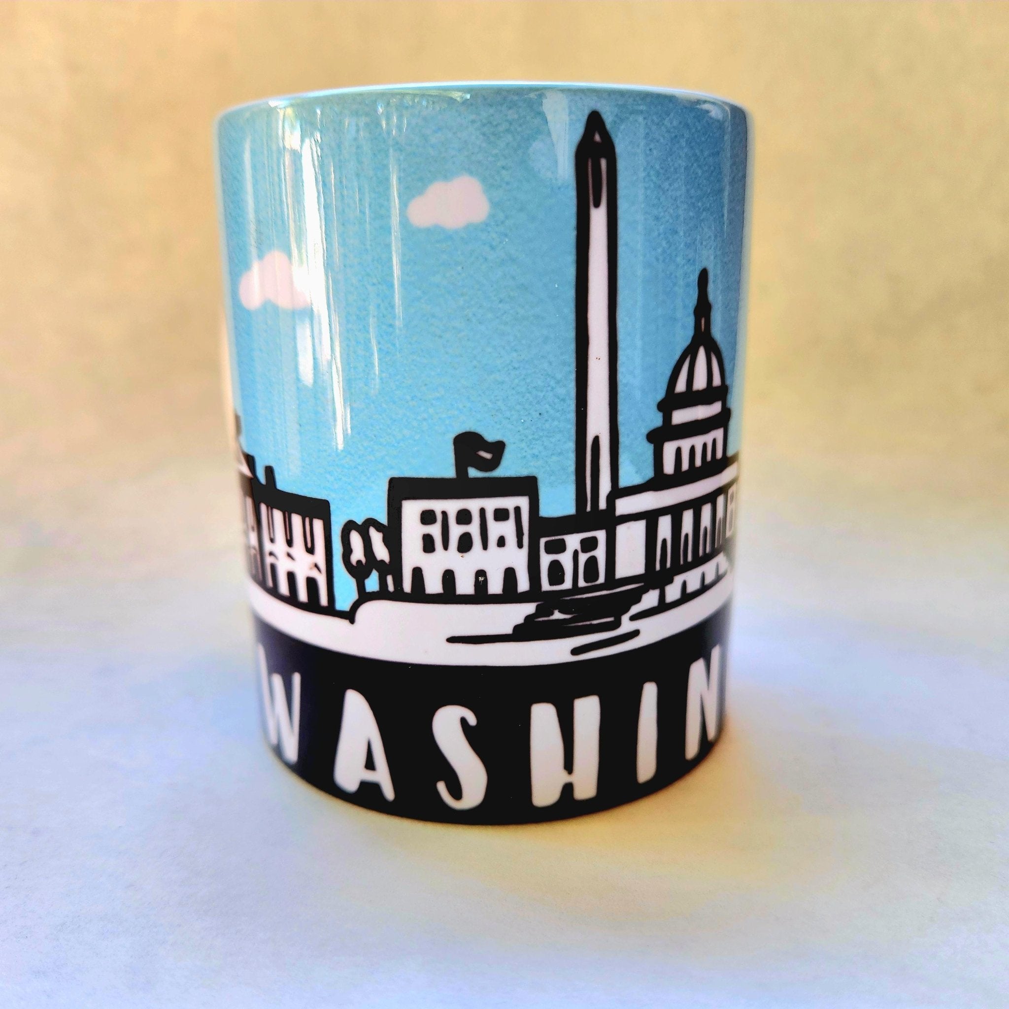 Washington DC Souvenir Monuments Ceramic Coffee Mug: Skyline - Coffee Quips Custom Drinkware