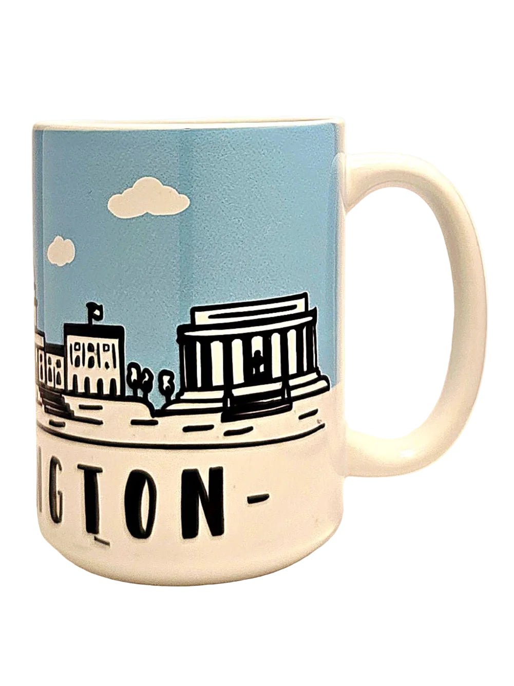 Washington DC Souvenir Monuments Skyline - 15oz Ceramic Coffee Mug - Coffee Quips Custom Drinkware