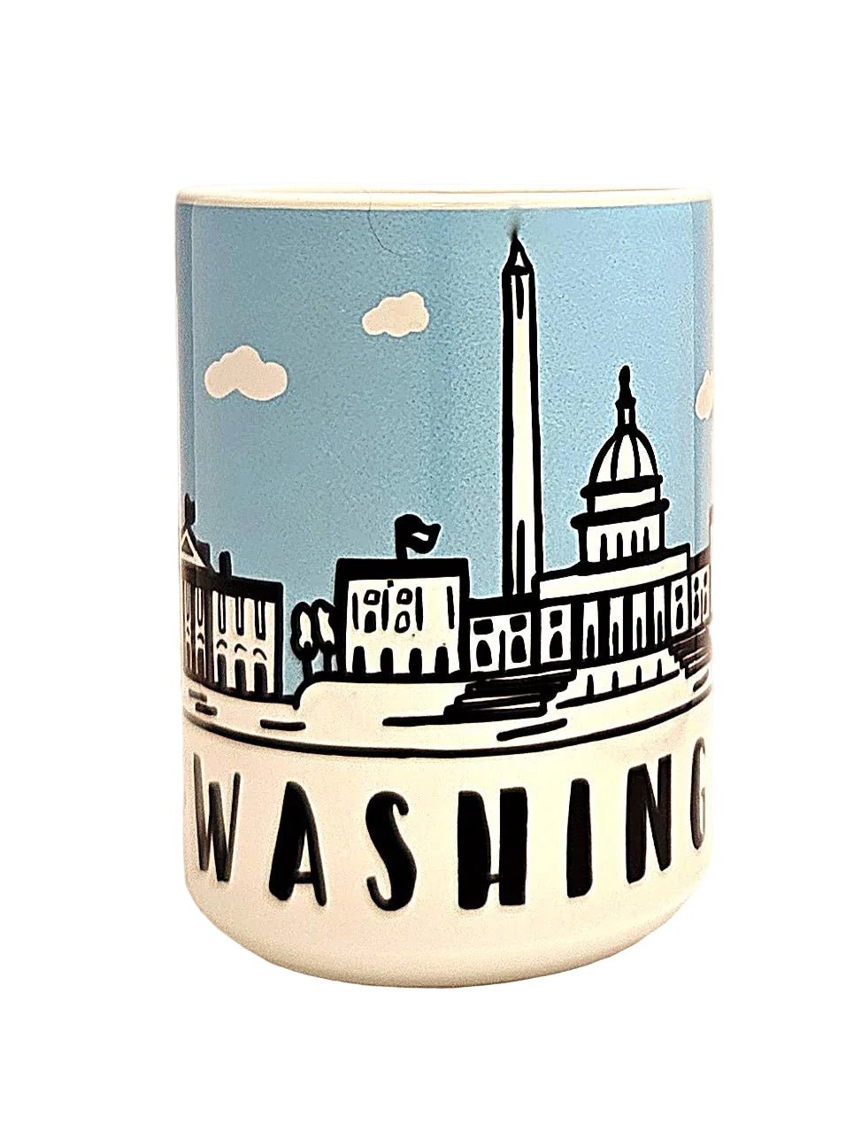 Washington DC Souvenir Monuments Skyline - 15oz Ceramic Coffee Mug - Coffee Quips Custom Drinkware
