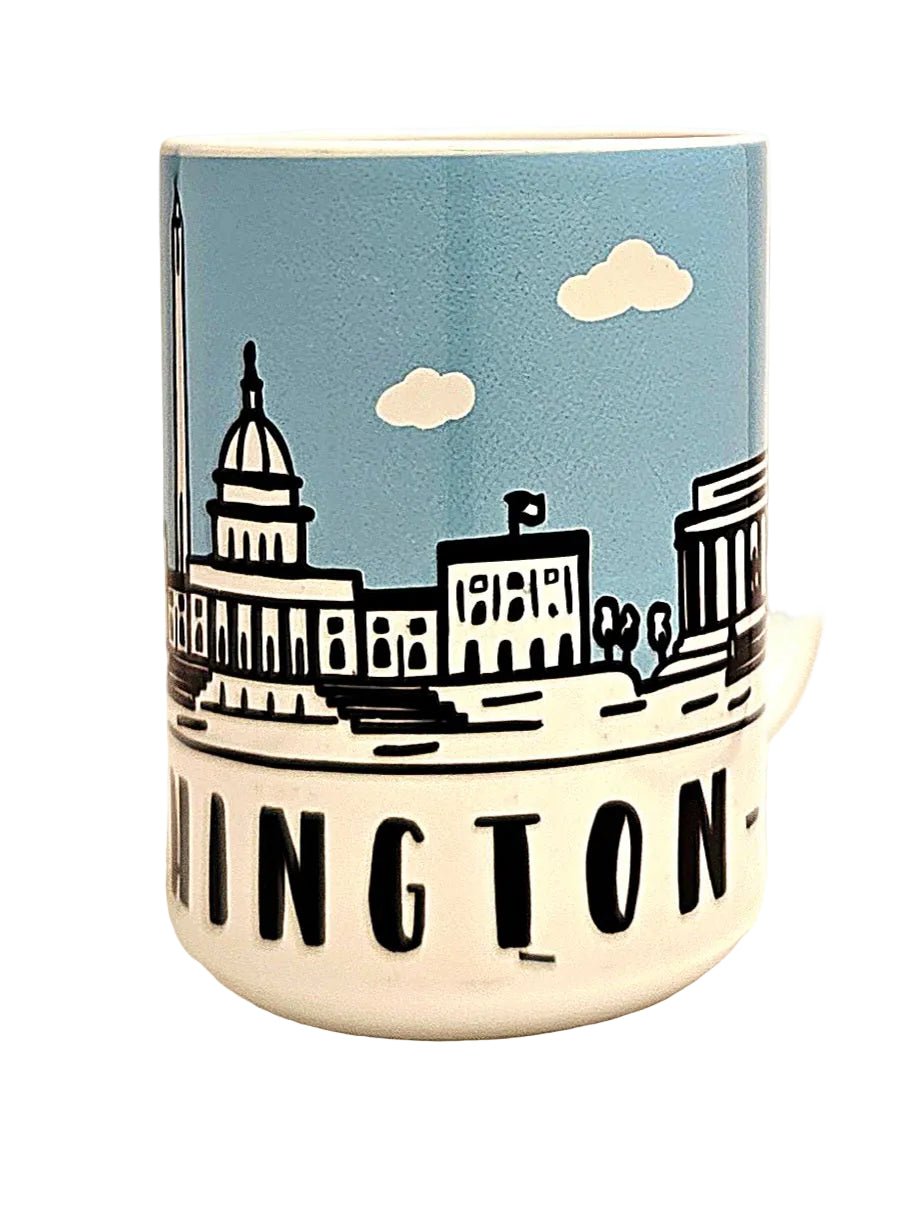 Washington DC Souvenir Monuments Skyline - 15oz Ceramic Coffee Mug - Coffee Quips Custom Drinkware