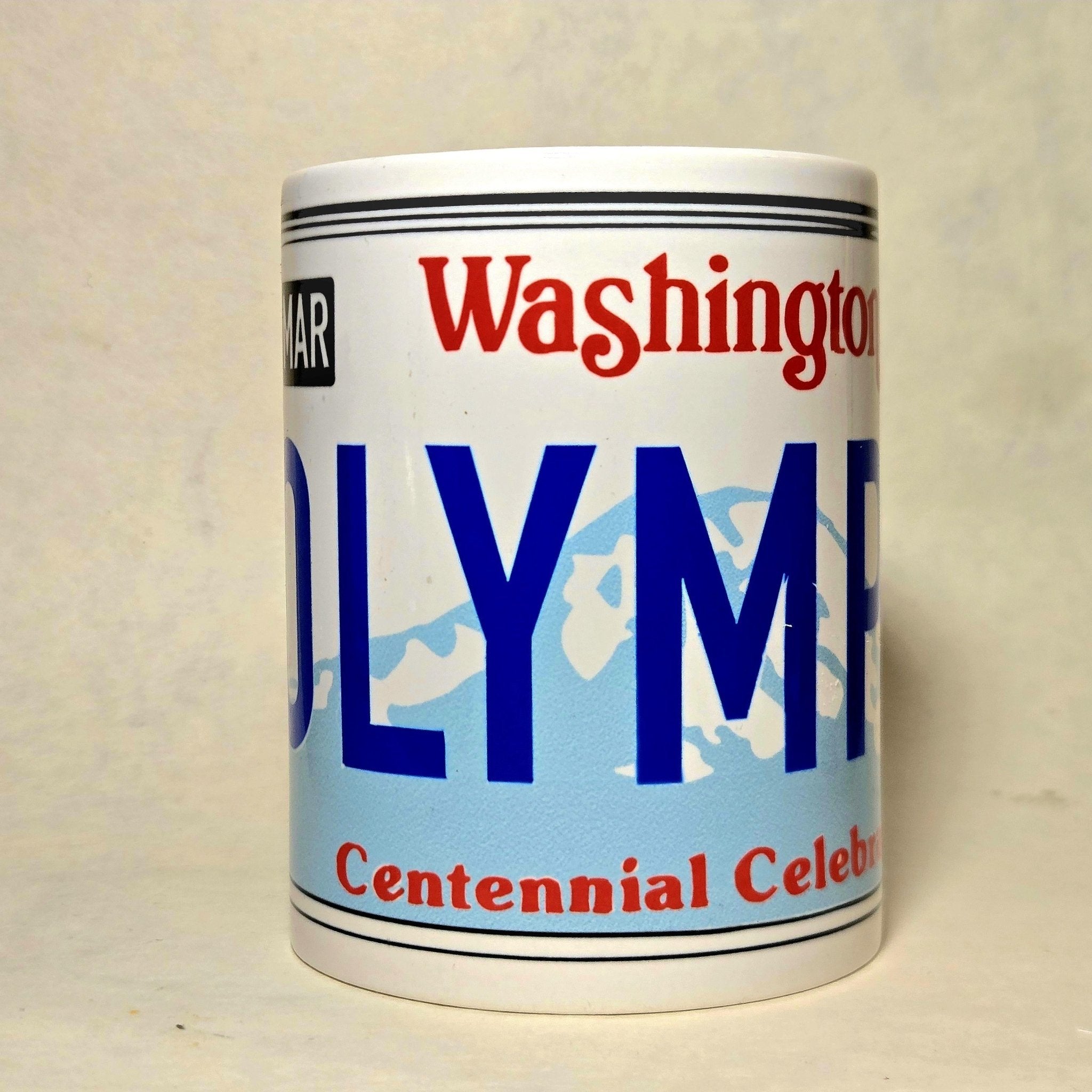 Washington Vintage License Plate Souvenir Ceramic Coffee Mug - Coffee Quips Custom Drinkware
