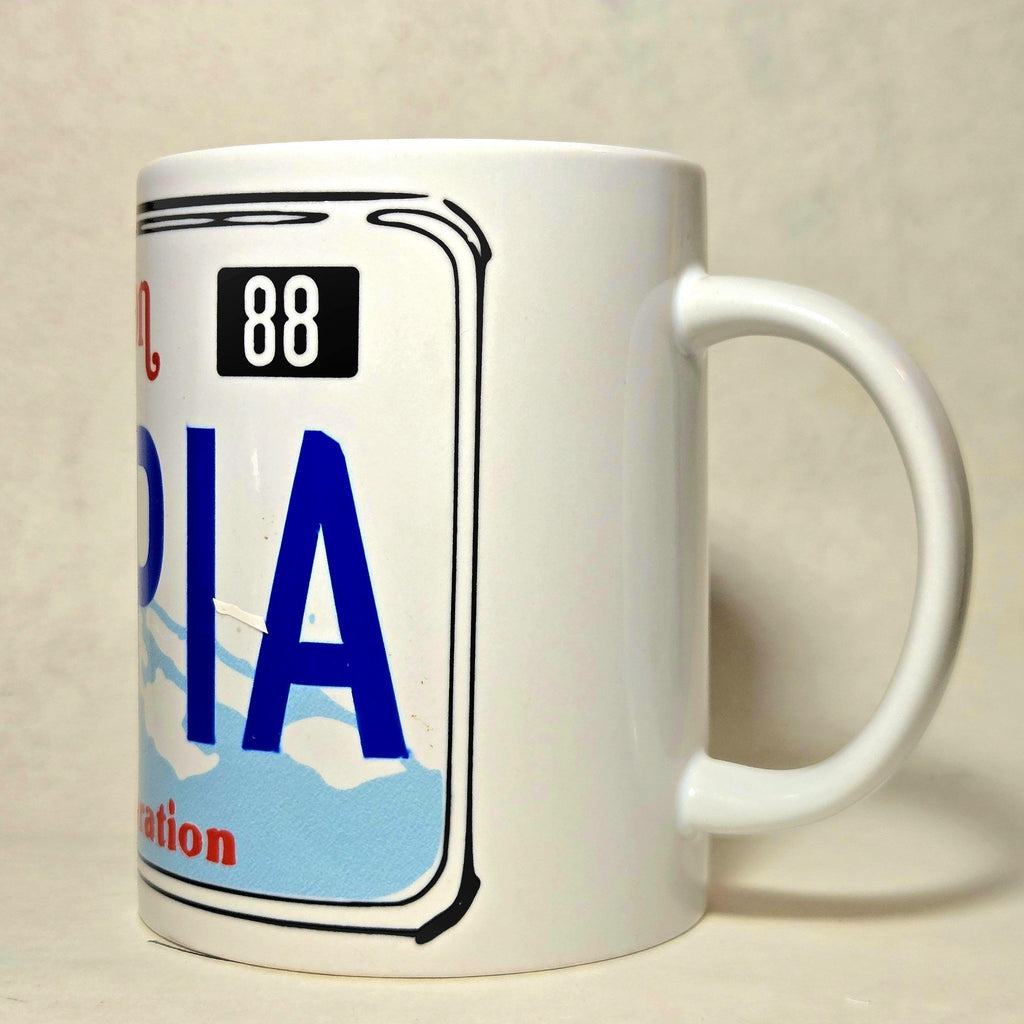 Washington Vintage License Plate Souvenir Ceramic Coffee Mug - Coffee Quips Custom Drinkware