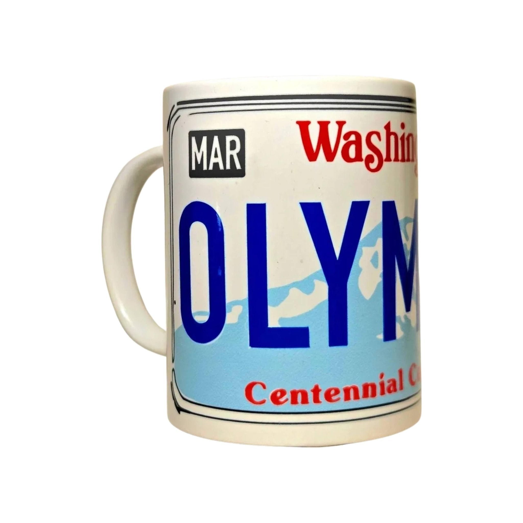 Washington Vintage License Plate Souvenir Ceramic Coffee Mug - Coffee Quips Custom Drinkware