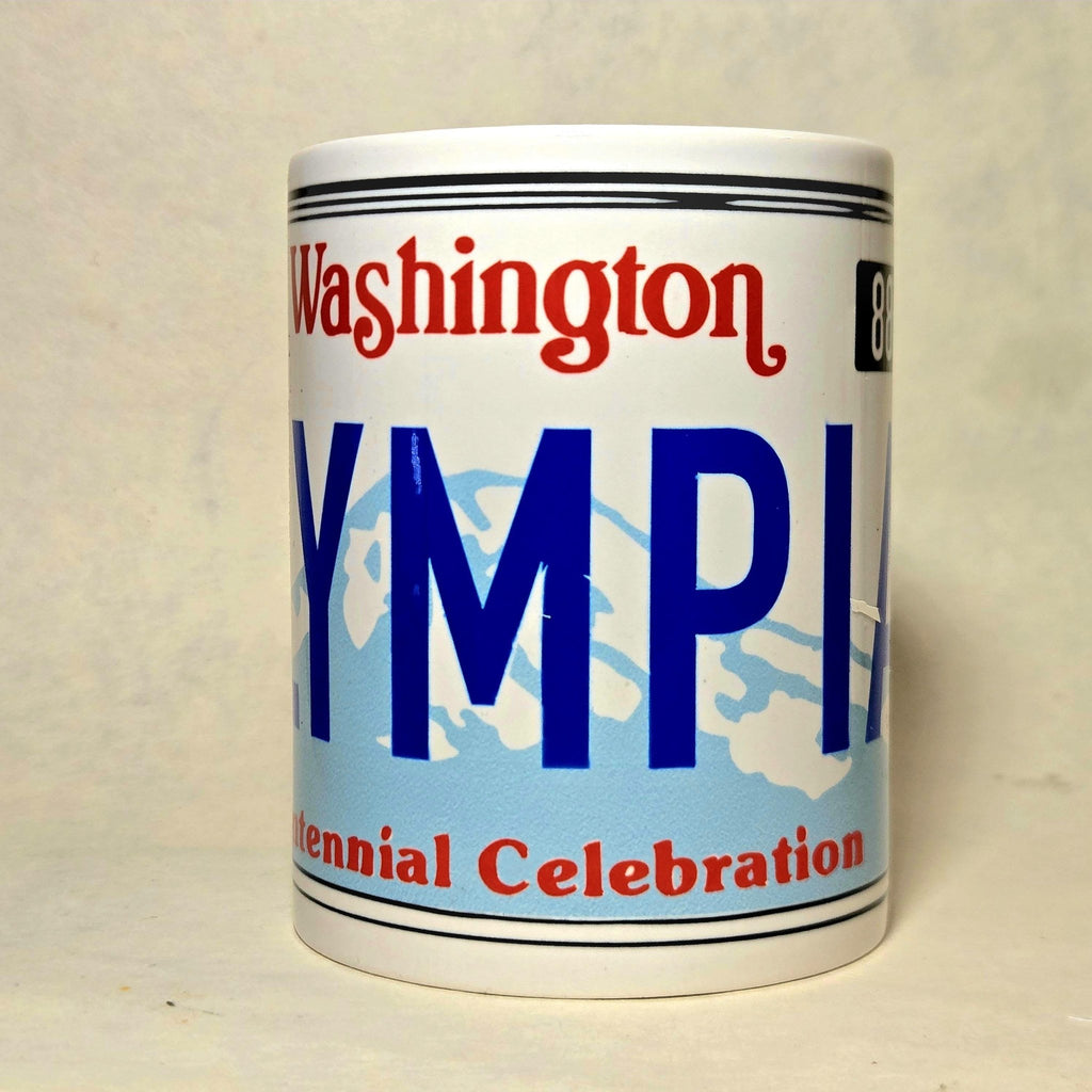 Washington Vintage License Plate Souvenir Ceramic Coffee Mug - Coffee Quips Custom Drinkware