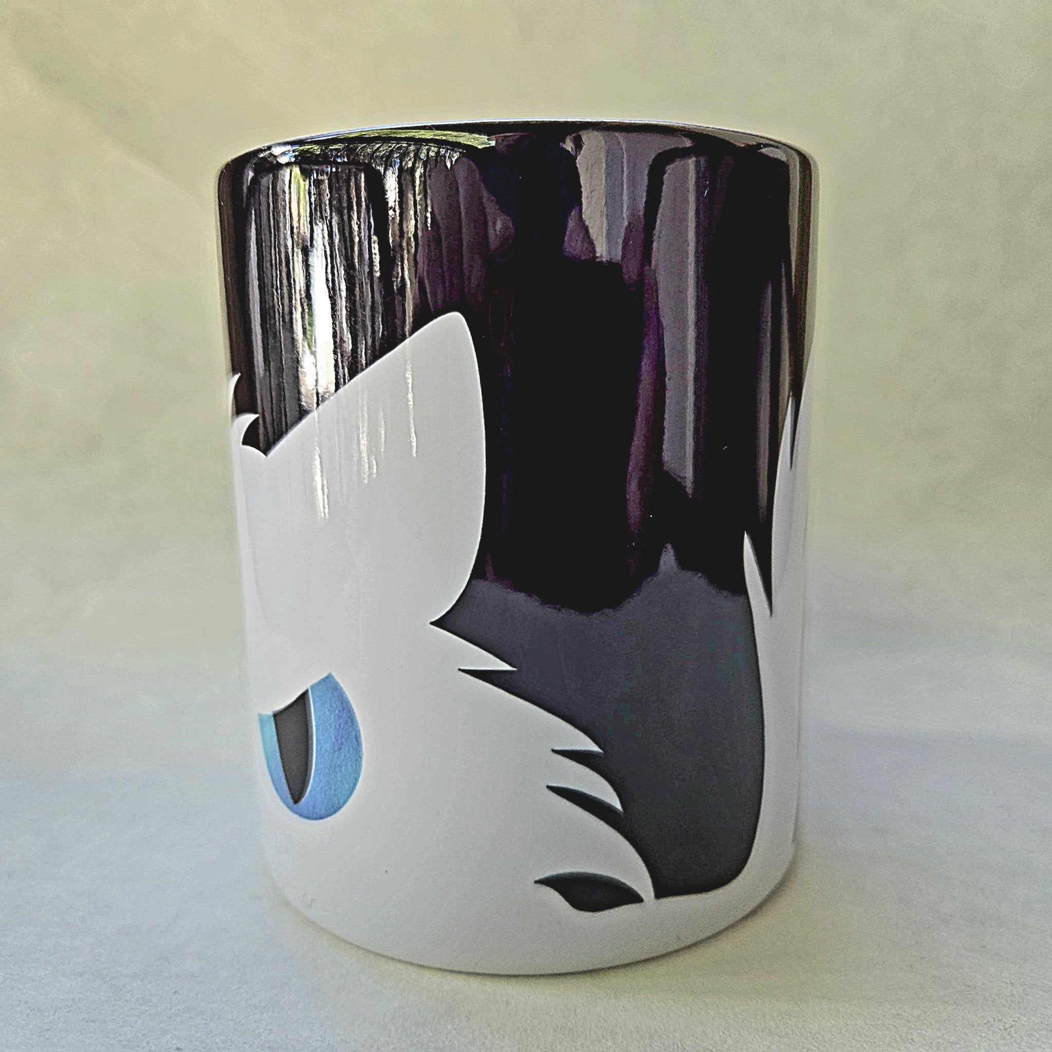 White Cat Peeking Ceramic Coffee Mug - Gift for Cat Lover - Coffee Quips Custom Drinkware