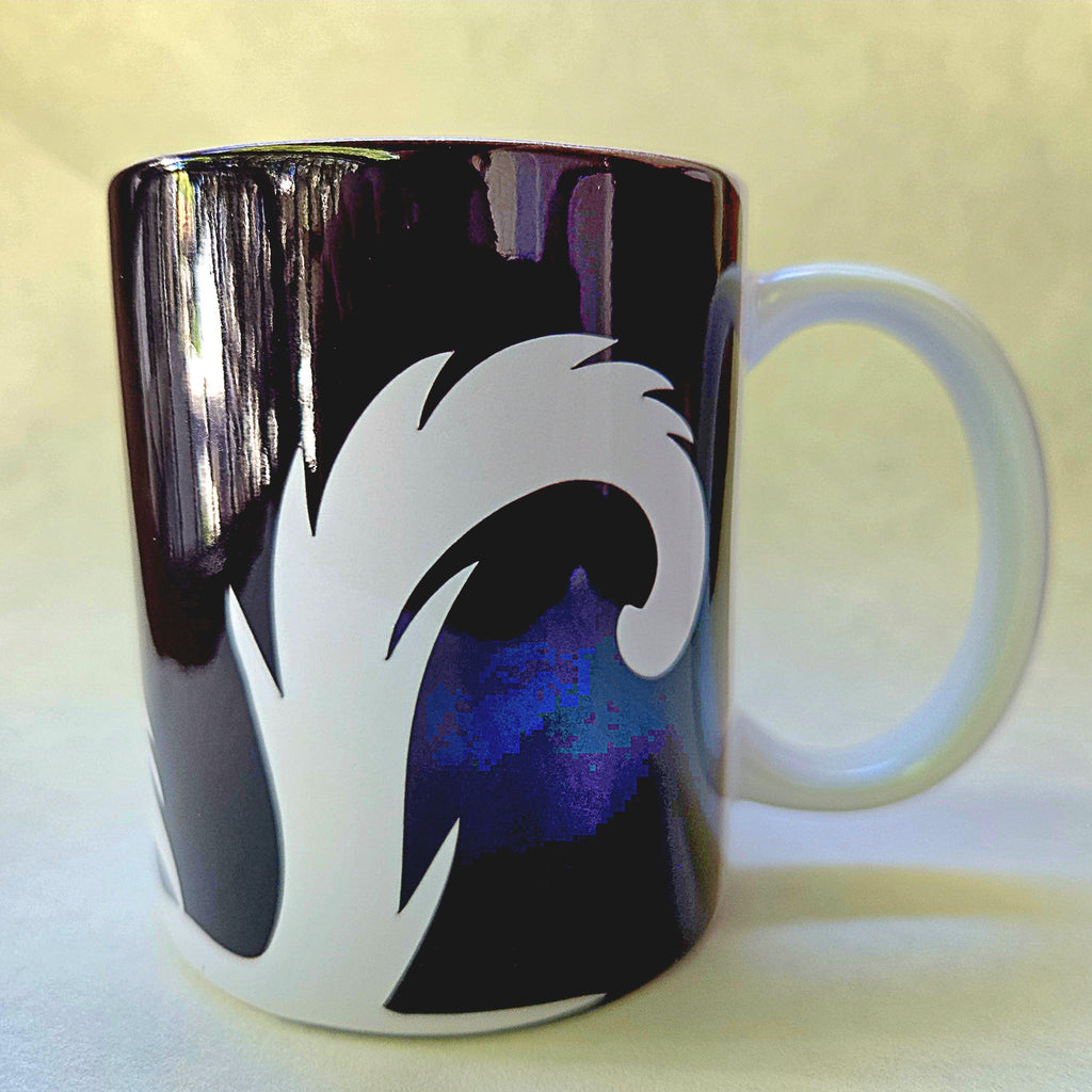 White Cat Peeking Ceramic Coffee Mug - Gift for Cat Lover - Coffee Quips Custom Drinkware